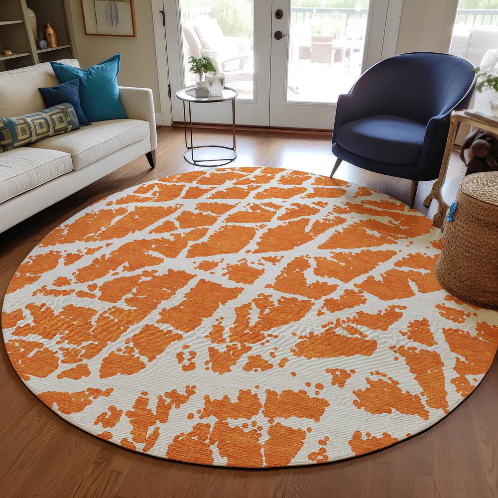 Chantille ACN501 Orange 8' x 8' Rug. Picture 6