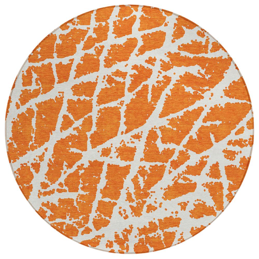Chantille ACN501 Orange 8' x 8' Rug. Picture 1