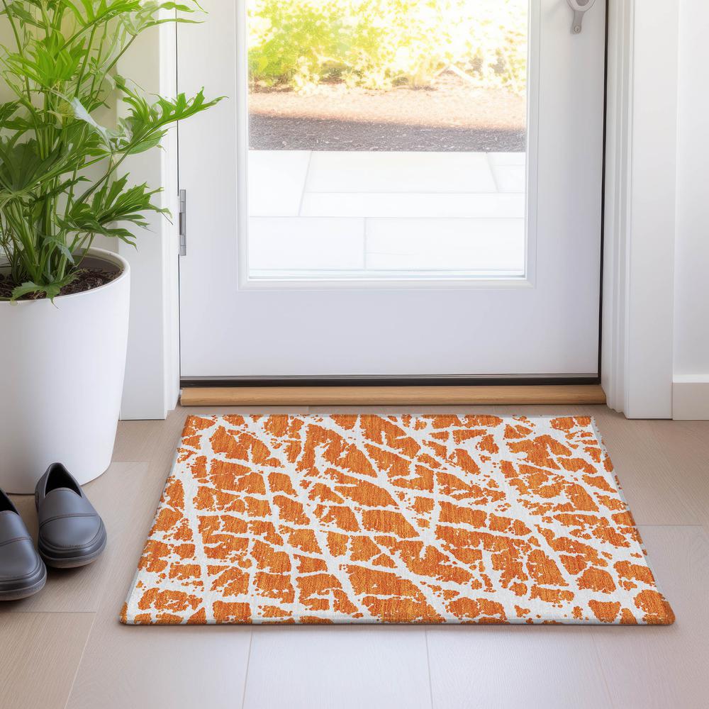 Chantille ACN501 Orange 1'8" x 2'6" Rug. Picture 6