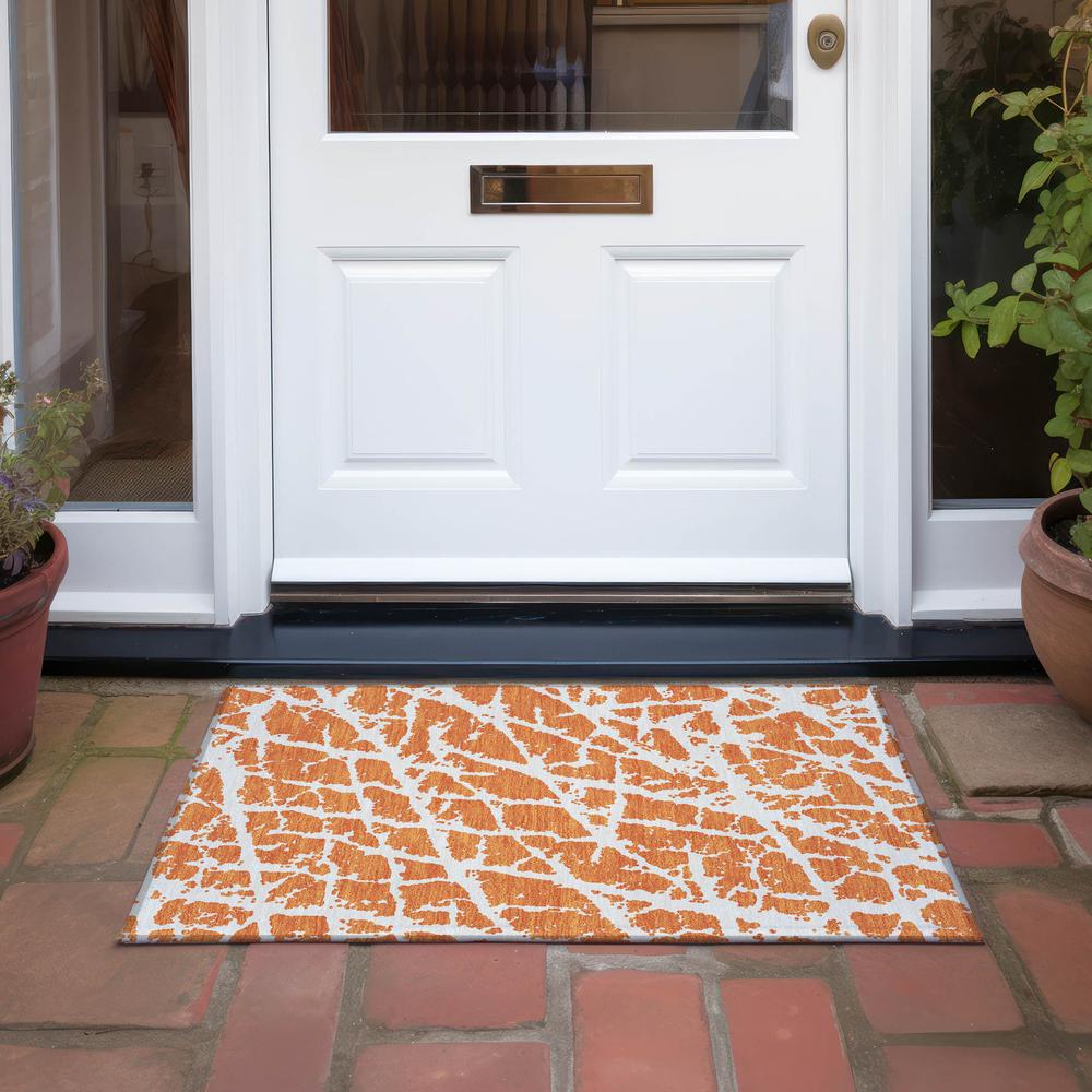 Chantille ACN501 Orange 1'8" x 2'6" Rug. Picture 7