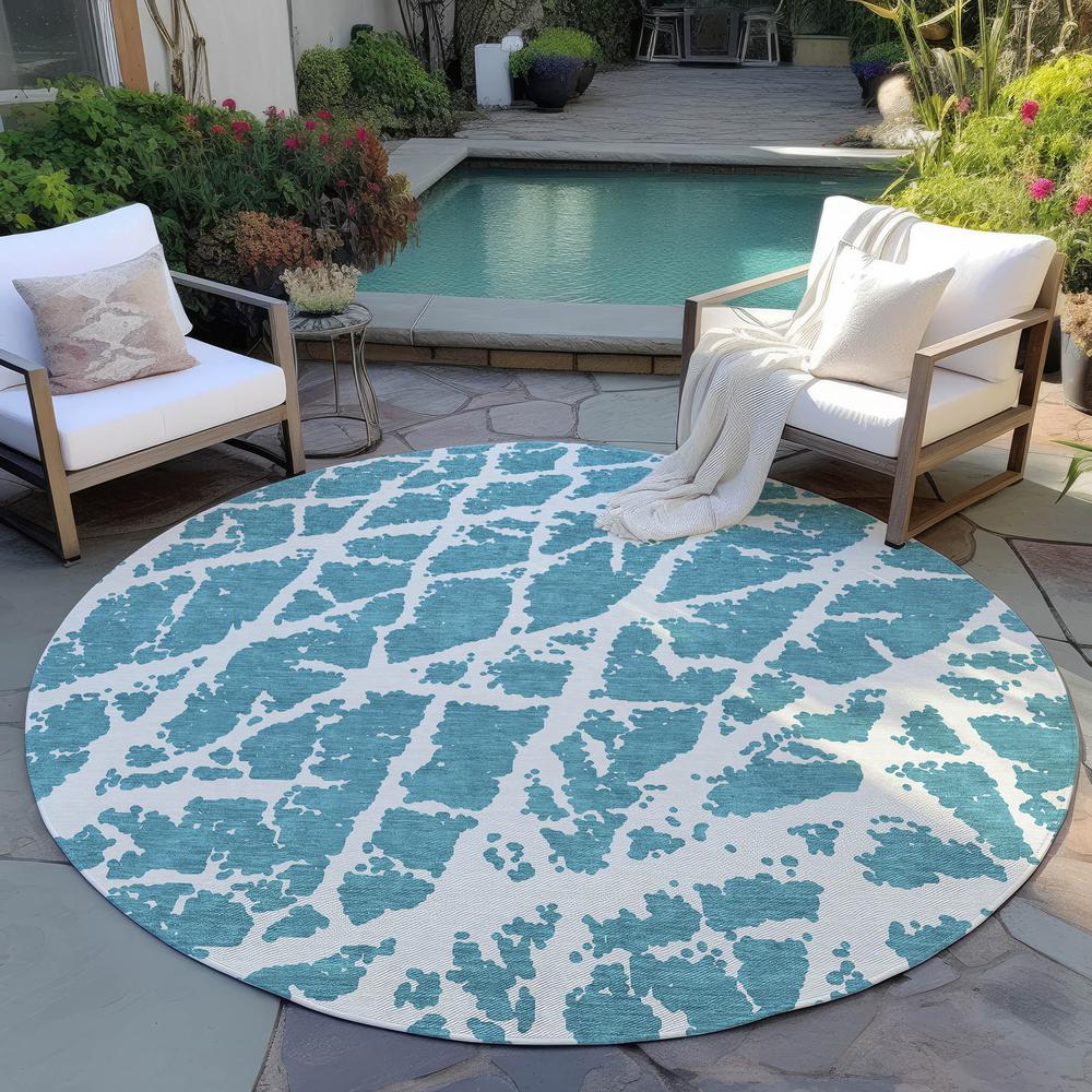Chantille ACN501 Teal 8' x 8' Rug. Picture 7