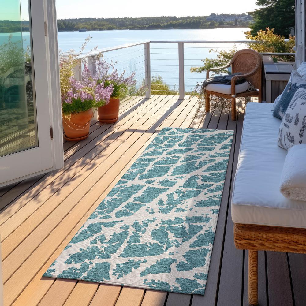 Chantille ACN501 Teal 2'3" x 7'6" Rug. Picture 7
