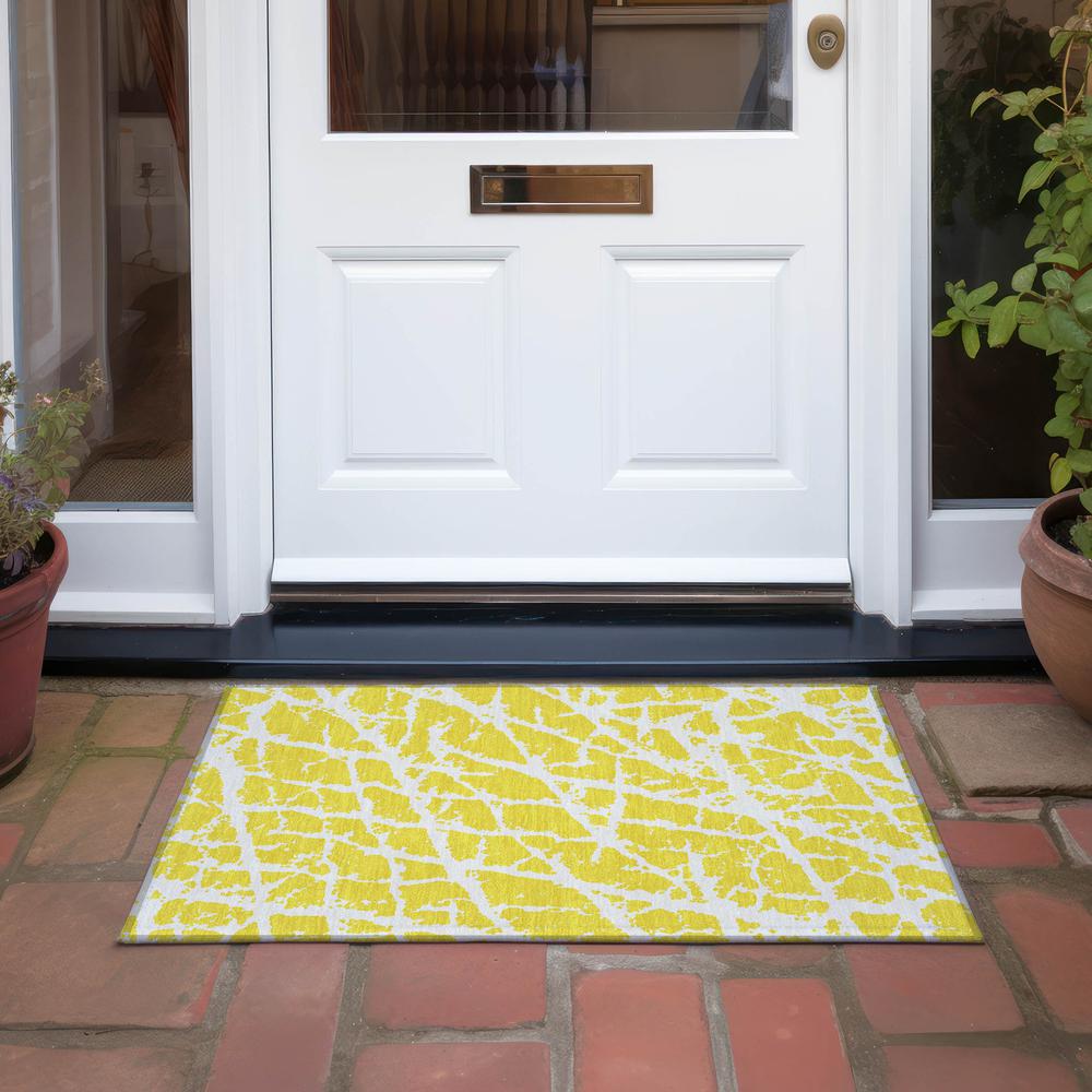 Chantille ACN501 Gold 1'8" x 2'6" Rug. Picture 7