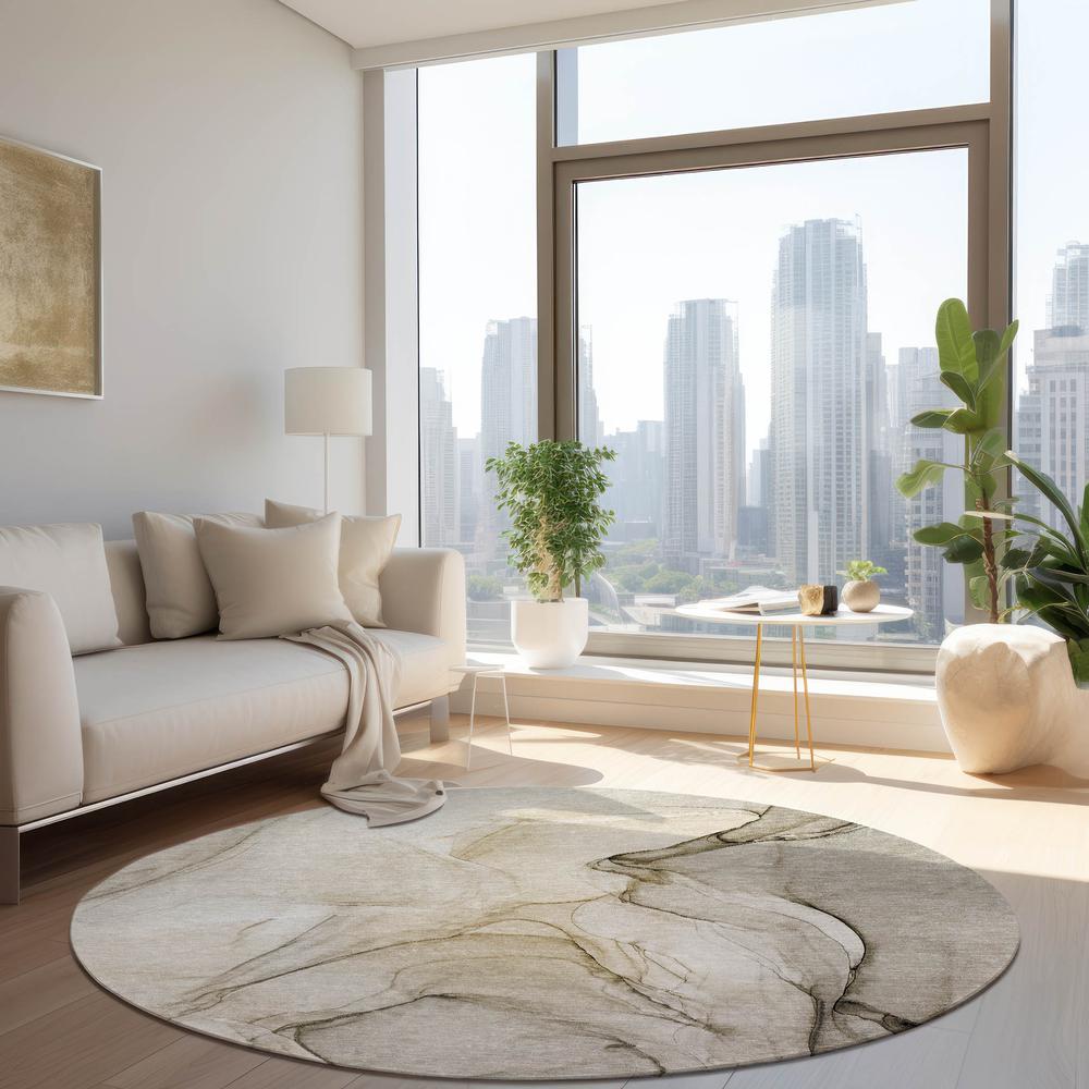 Chantille ACN502 Brown 8' x 8' Rug. Picture 6