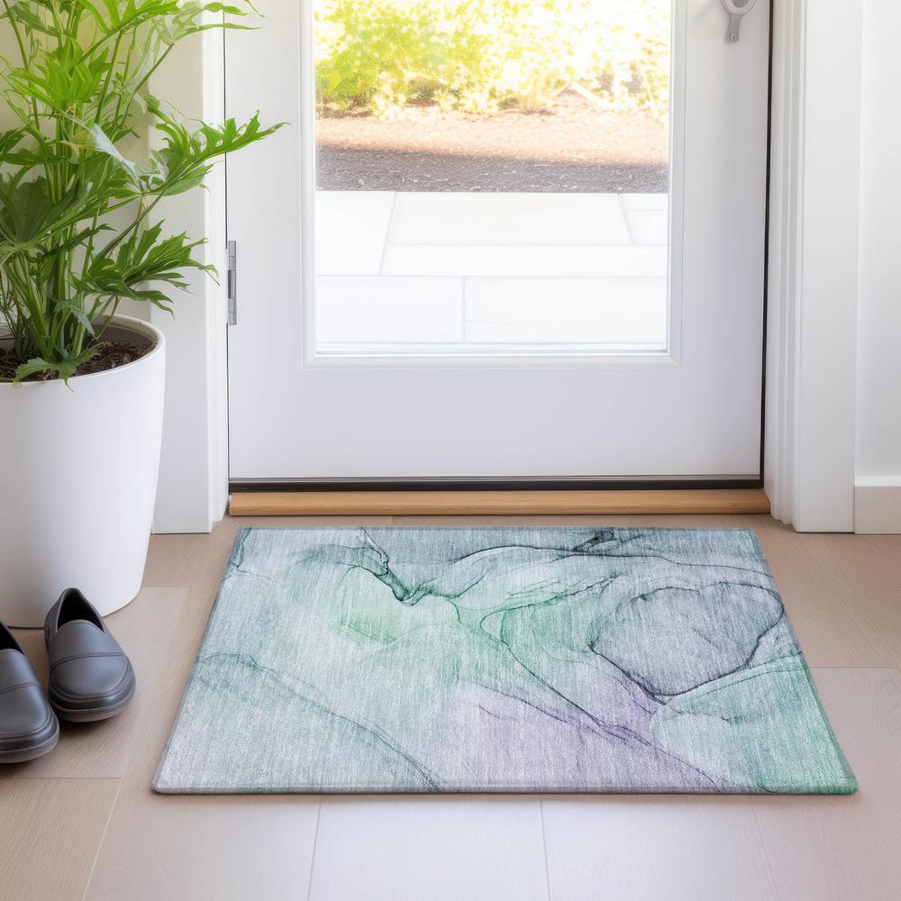 Chantille ACN502 Blue 1'8" x 2'6" Rug. Picture 6