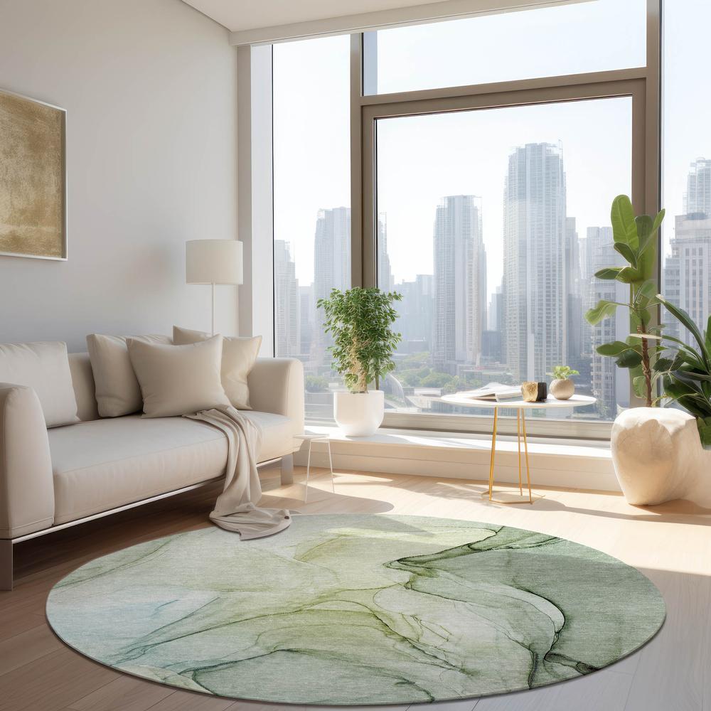 Chantille ACN502 Green 8' x 8' Rug. Picture 7