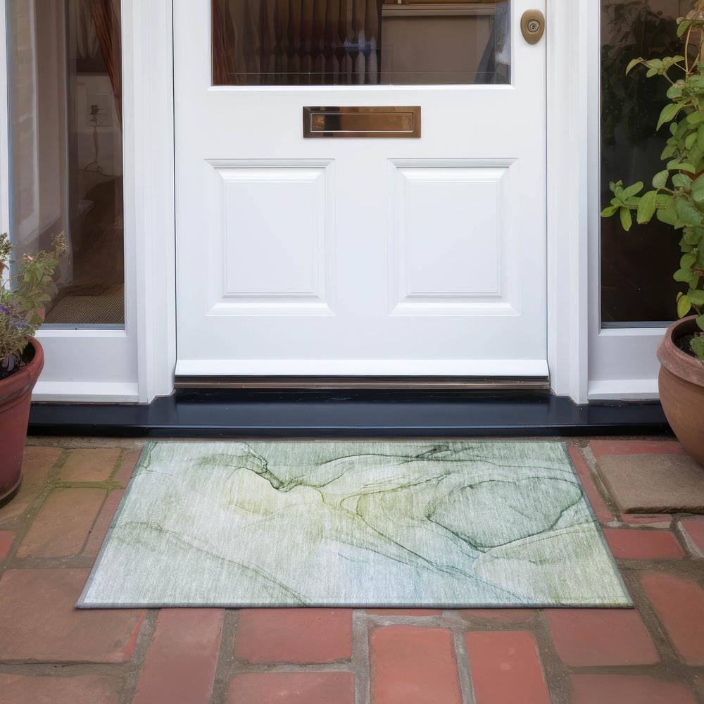 Chantille ACN502 Green 1'8" x 2'6" Rug. Picture 7