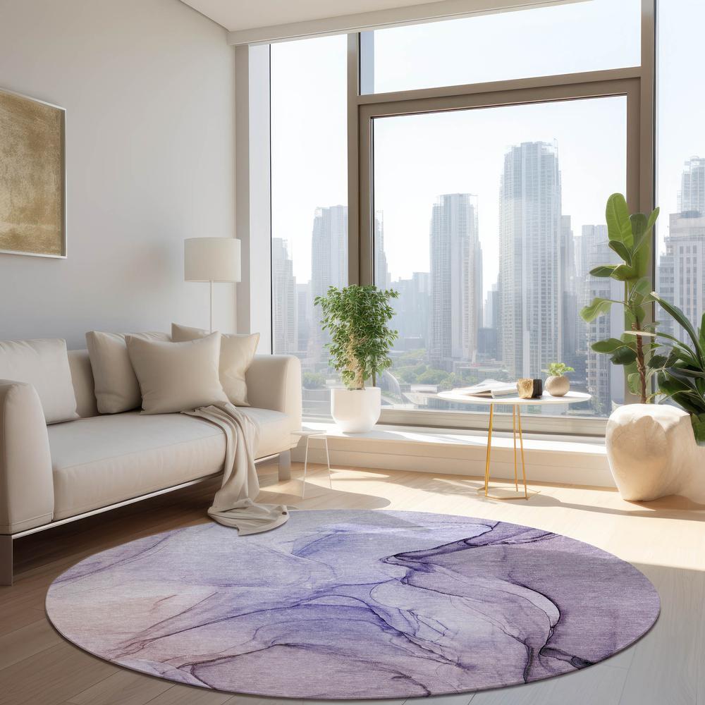 Chantille ACN502 Purple 8' x 8' Rug. Picture 7