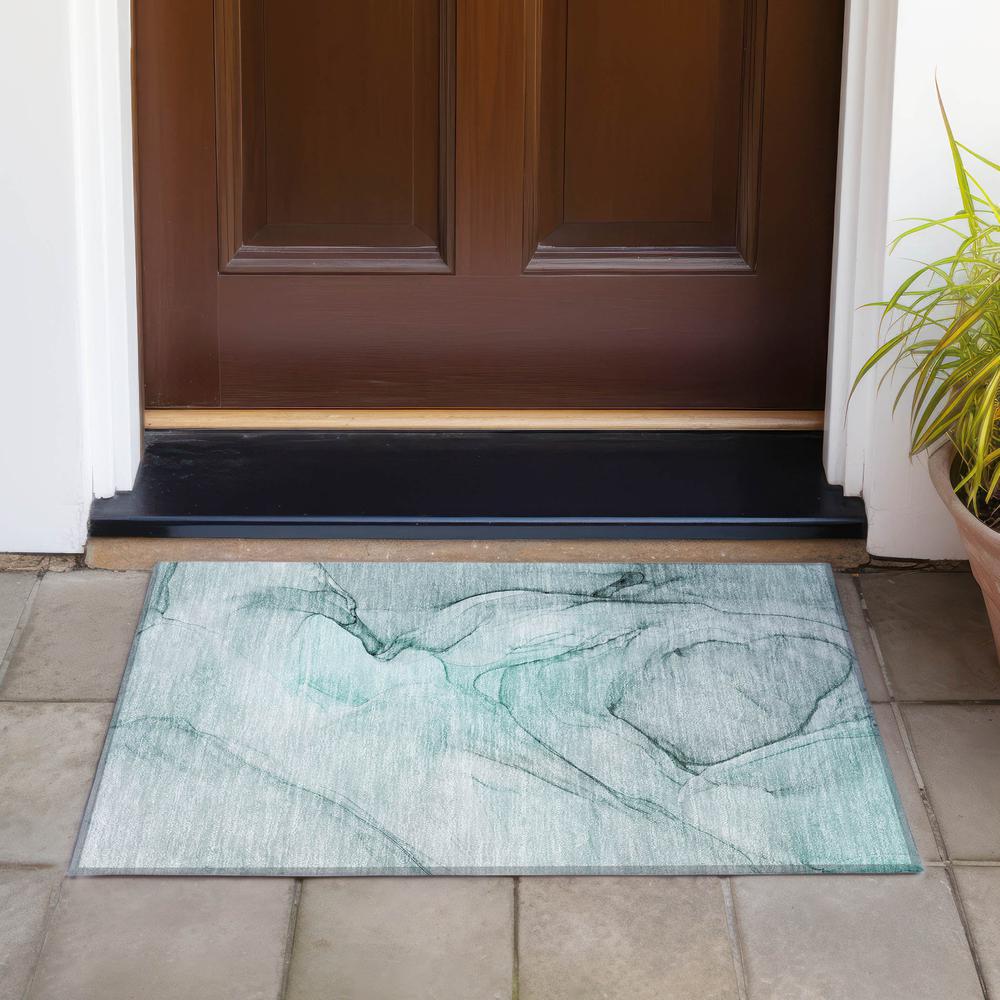 Chantille ACN502 Teal 1'8" x 2'6" Rug. Picture 7