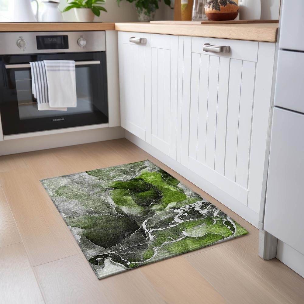 Chantille ACN503 Green 1'8" x 2'6" Rug. Picture 6