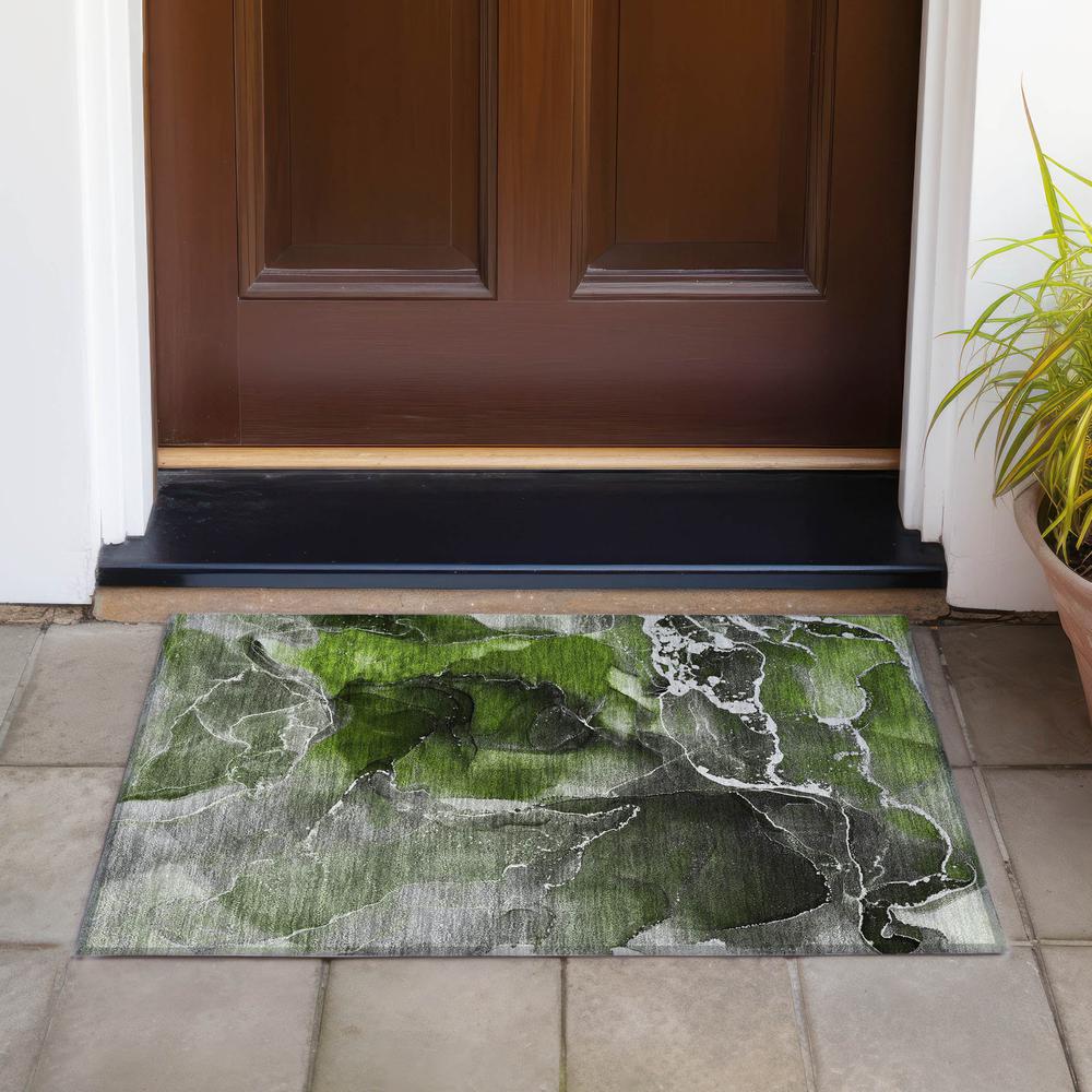 Chantille ACN503 Green 1'8" x 2'6" Rug. Picture 7