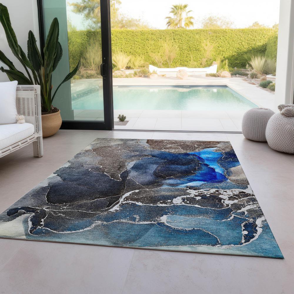 Chantille ACN503 Blue 2'6" x 3'10" Rug. Picture 7