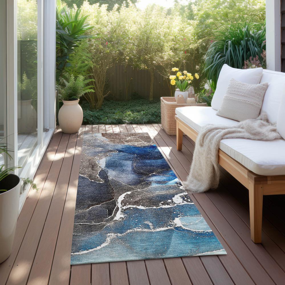 Chantille ACN503 Blue 2'3" x 7'6" Rug. Picture 7