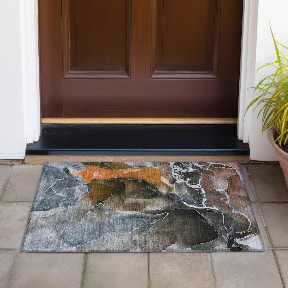 Chantille ACN503 Orange 1'8" x 2'6" Rug. Picture 8