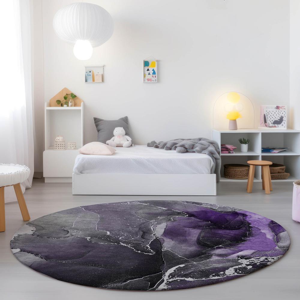 Chantille ACN503 Purple 8' x 8' Rug. Picture 6