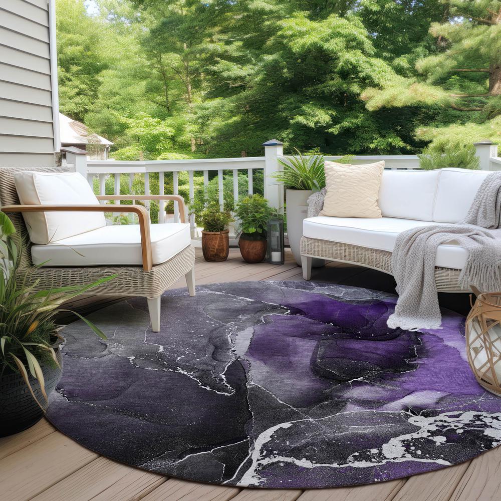 Chantille ACN503 Purple 8' x 8' Rug. Picture 7