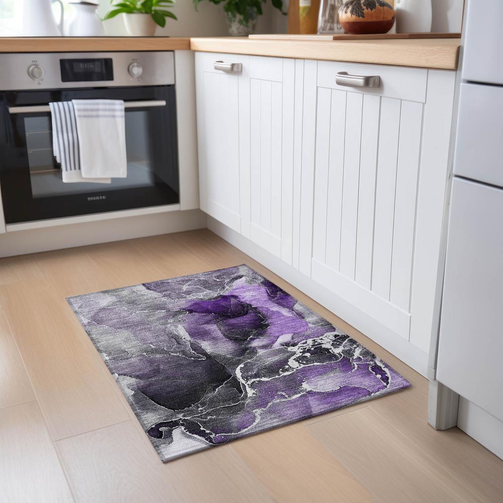 Chantille ACN503 Purple 1'8" x 2'6" Rug. Picture 7