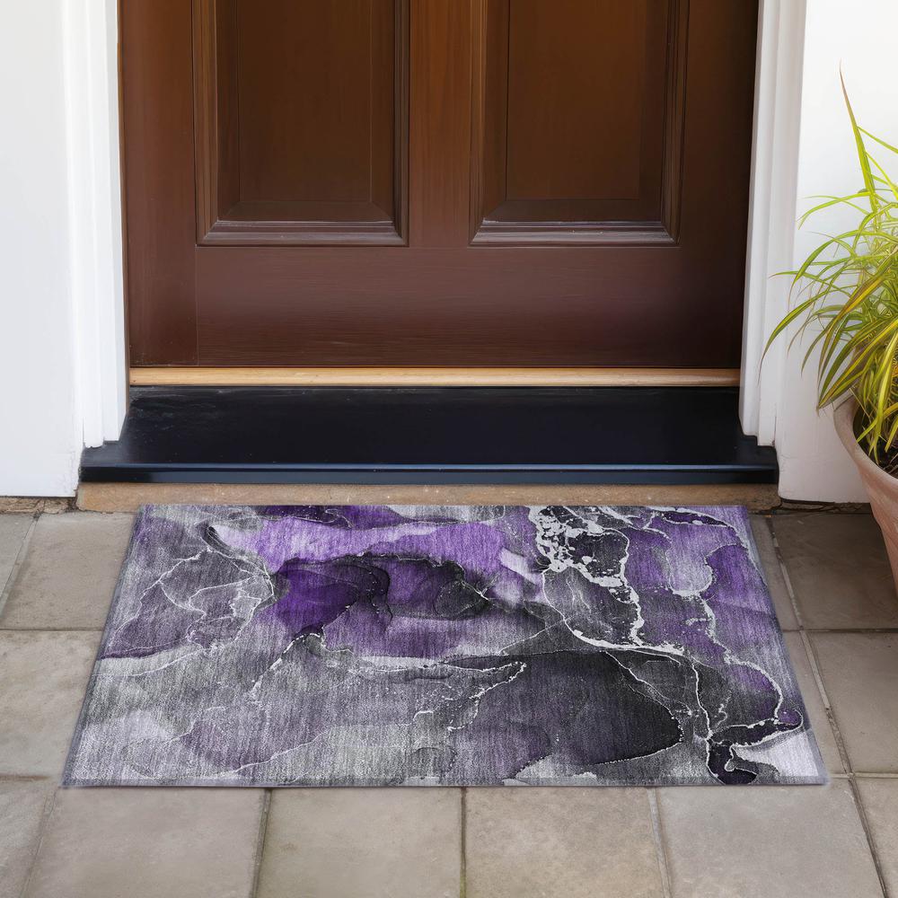 Chantille ACN503 Purple 1'8" x 2'6" Rug. Picture 8