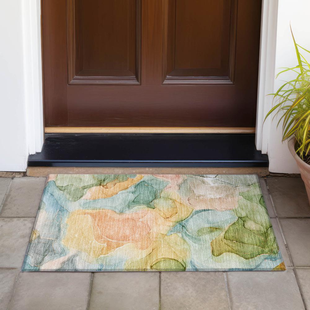 Chantille ACN504 Blue 1'8" x 2'6" Rug. Picture 7