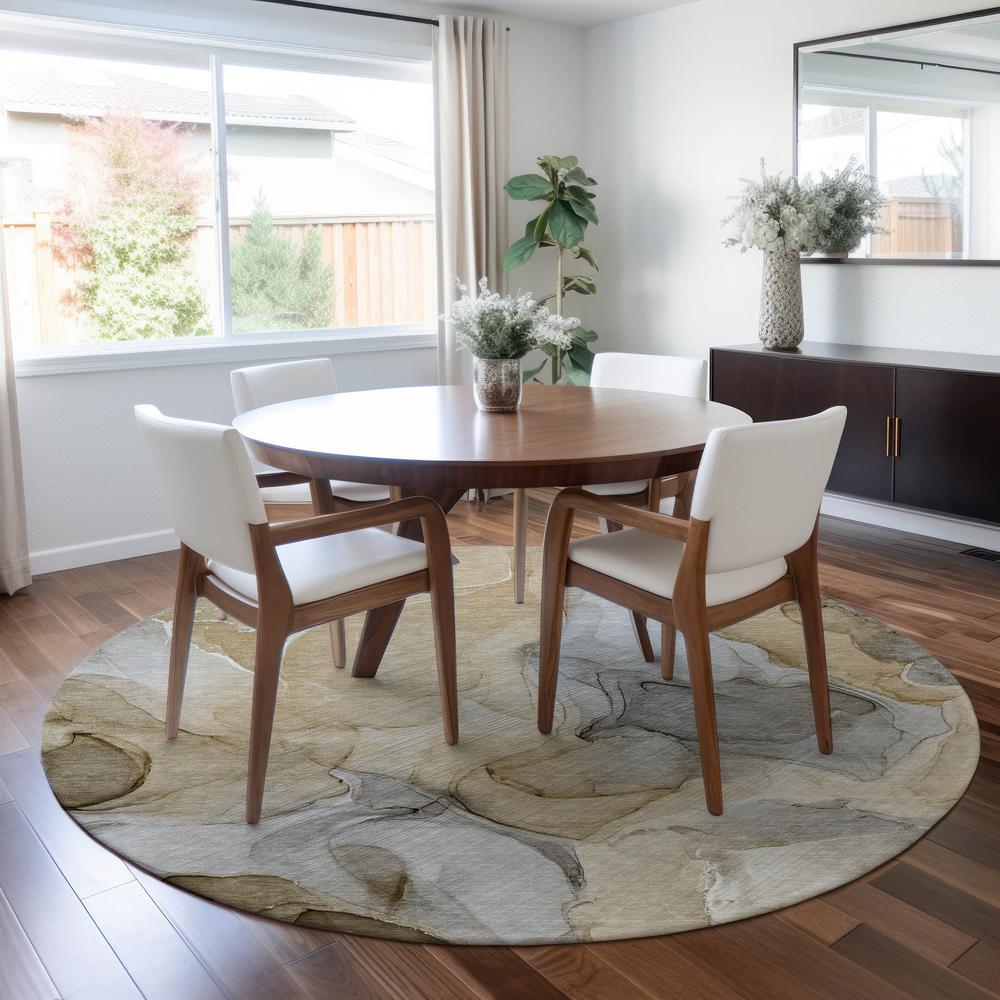 Chantille ACN504 Brown 8' x 8' Rug. Picture 6