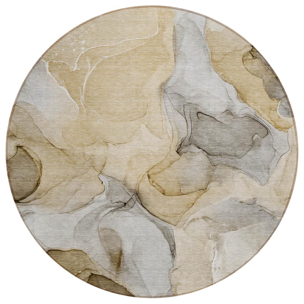 Chantille ACN504 Brown 8' x 8' Rug. Picture 1