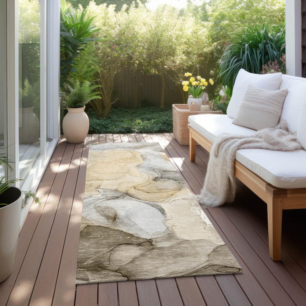 Chantille ACN504 Brown 2'3" x 7'6" Rug. Picture 7