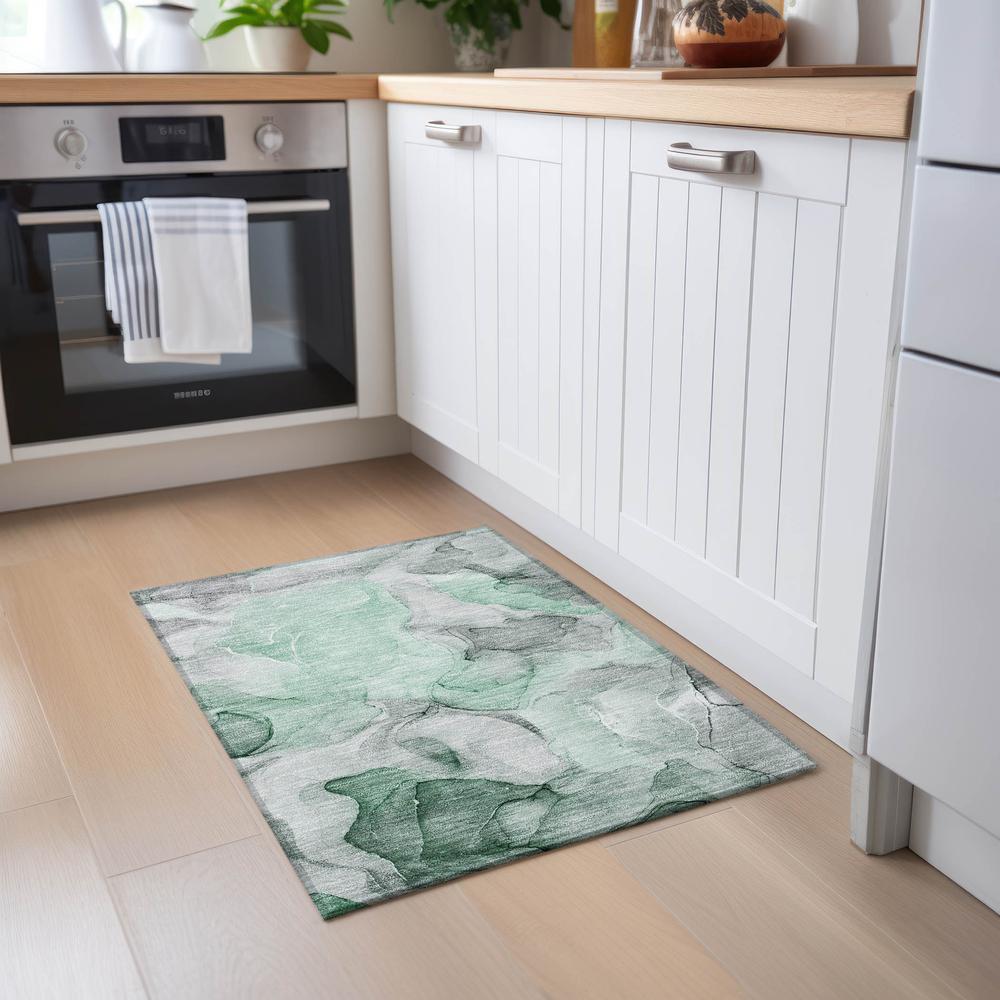 Chantille ACN504 Green 1'8" x 2'6" Rug. Picture 6
