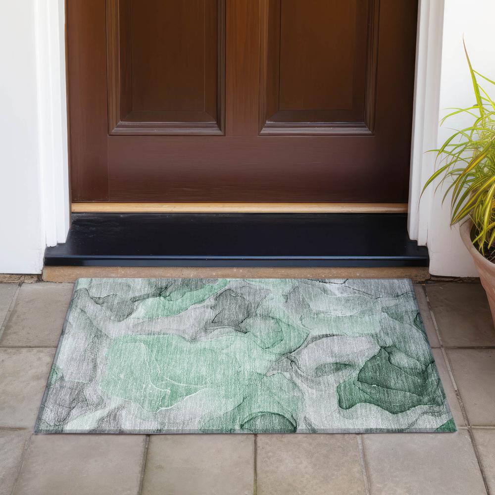 Chantille ACN504 Green 1'8" x 2'6" Rug. Picture 7