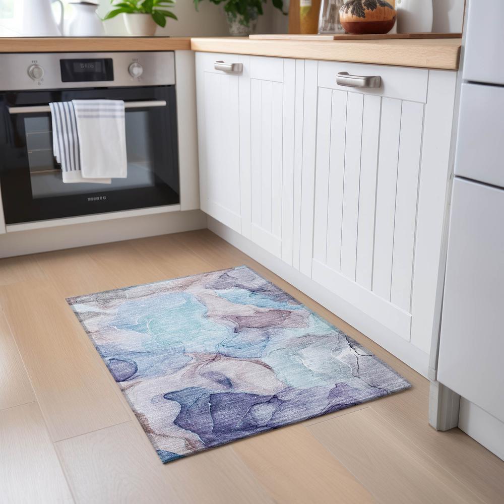 Chantille ACN504 Blue 1'8" x 2'6" Rug. Picture 6