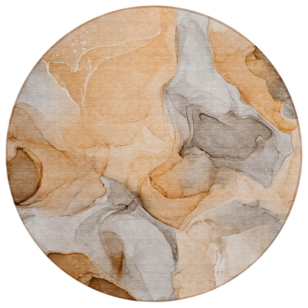 Chantille ACN504 Orange 8' x 8' Rug. Picture 1
