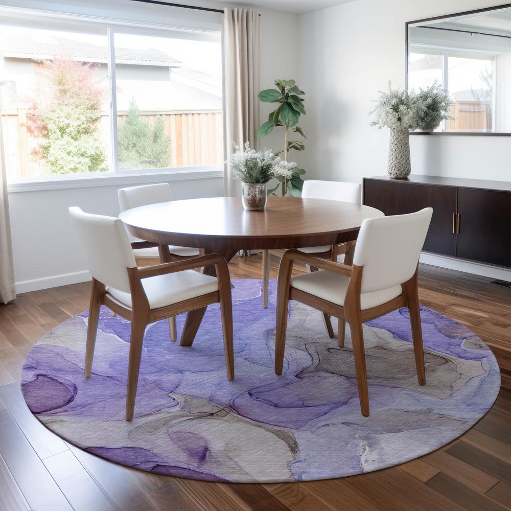 Chantille ACN504 Purple 8' x 8' Rug. Picture 6