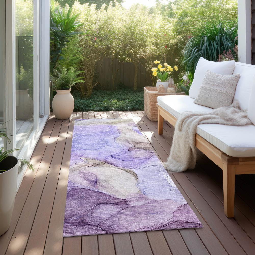 Chantille ACN504 Purple 2'3" x 7'6" Rug. Picture 7