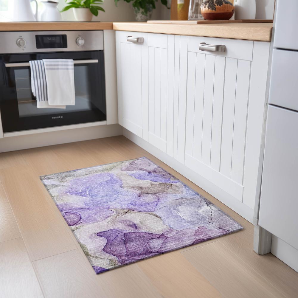 Chantille ACN504 Purple 1'8" x 2'6" Rug. Picture 6