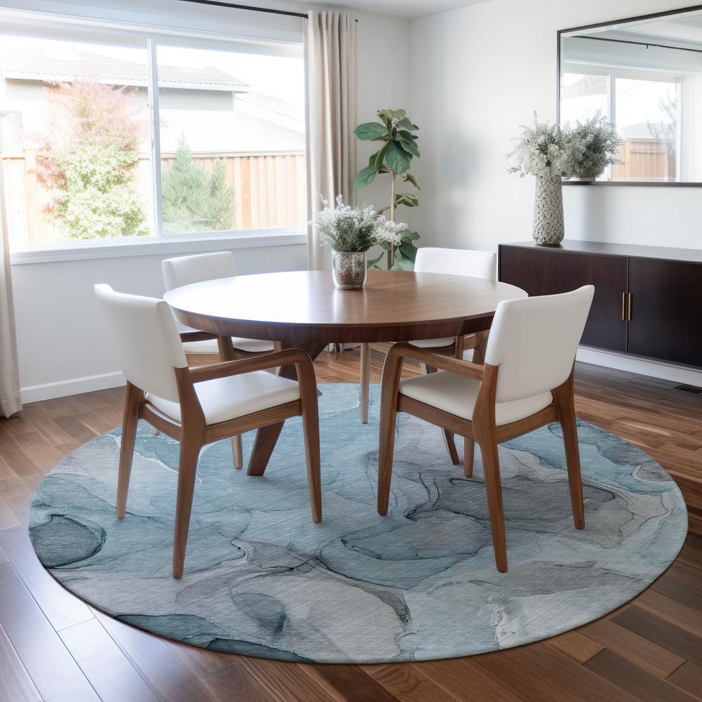 Chantille ACN504 Teal 8' x 8' Rug. Picture 6