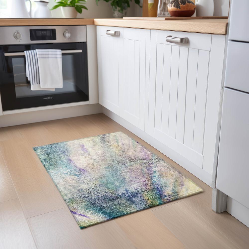 Chantille ACN505 Blue 1'8" x 2'6" Rug. Picture 6