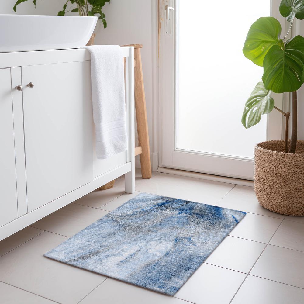 Chantille ACN505 Blue 1'8" x 2'6" Rug. Picture 6