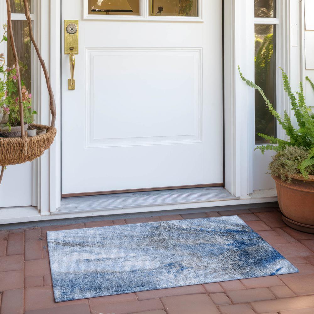 Chantille ACN505 Blue 1'8" x 2'6" Rug. Picture 7