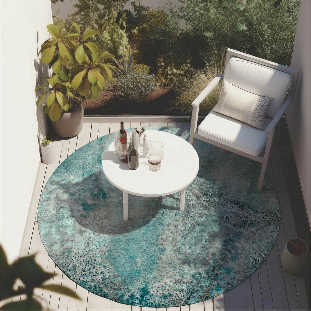 Chantille ACN505 Teal 8' x 8' Rug. Picture 7