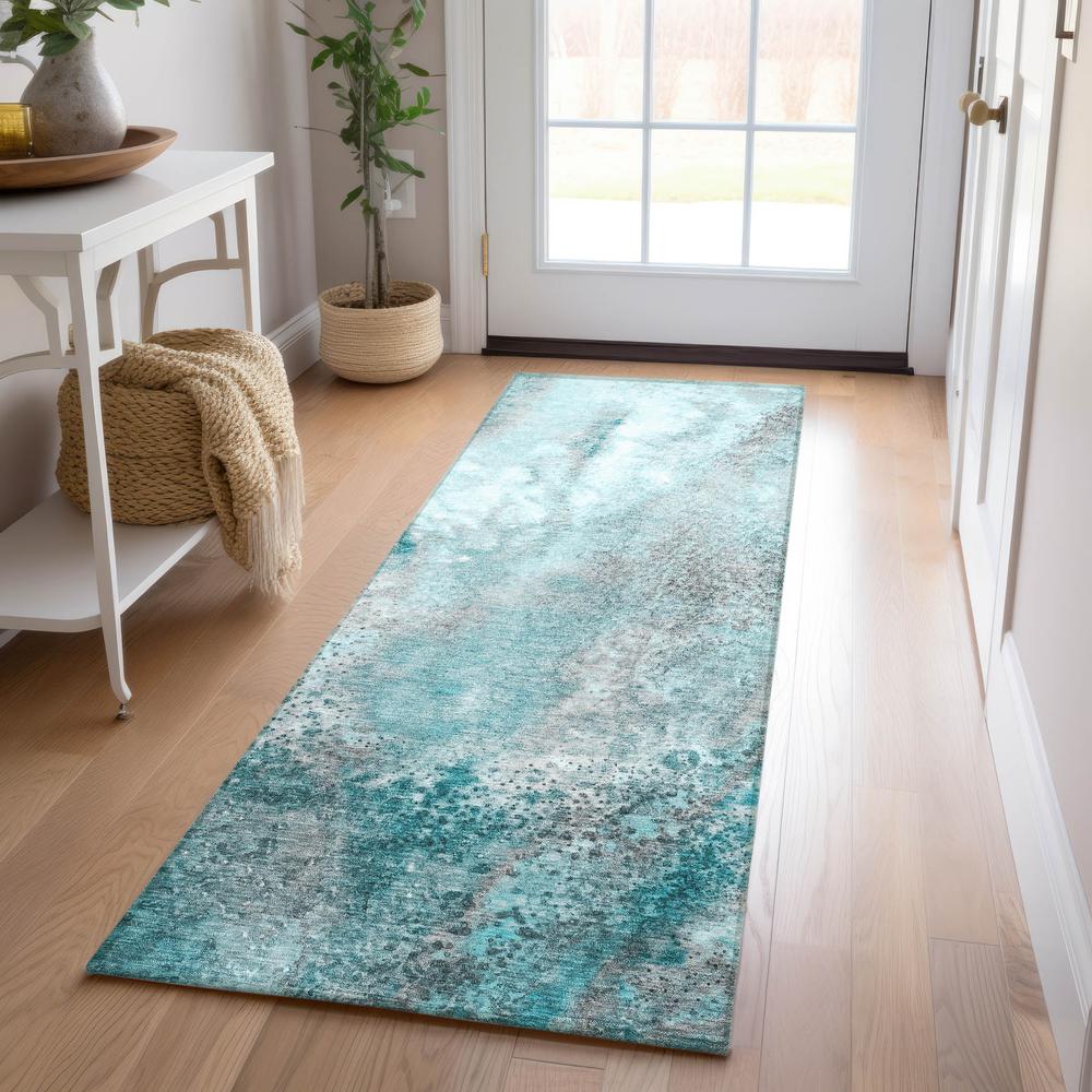Chantille ACN505 Teal 2'3" x 7'6" Rug. Picture 6