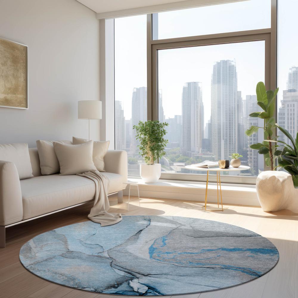 Chantille ACN506 Blue 8' x 8' Rug. Picture 7