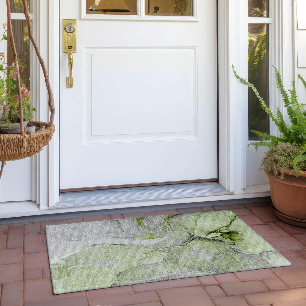Chantille ACN506 Green 1'8" x 2'6" Rug. Picture 7