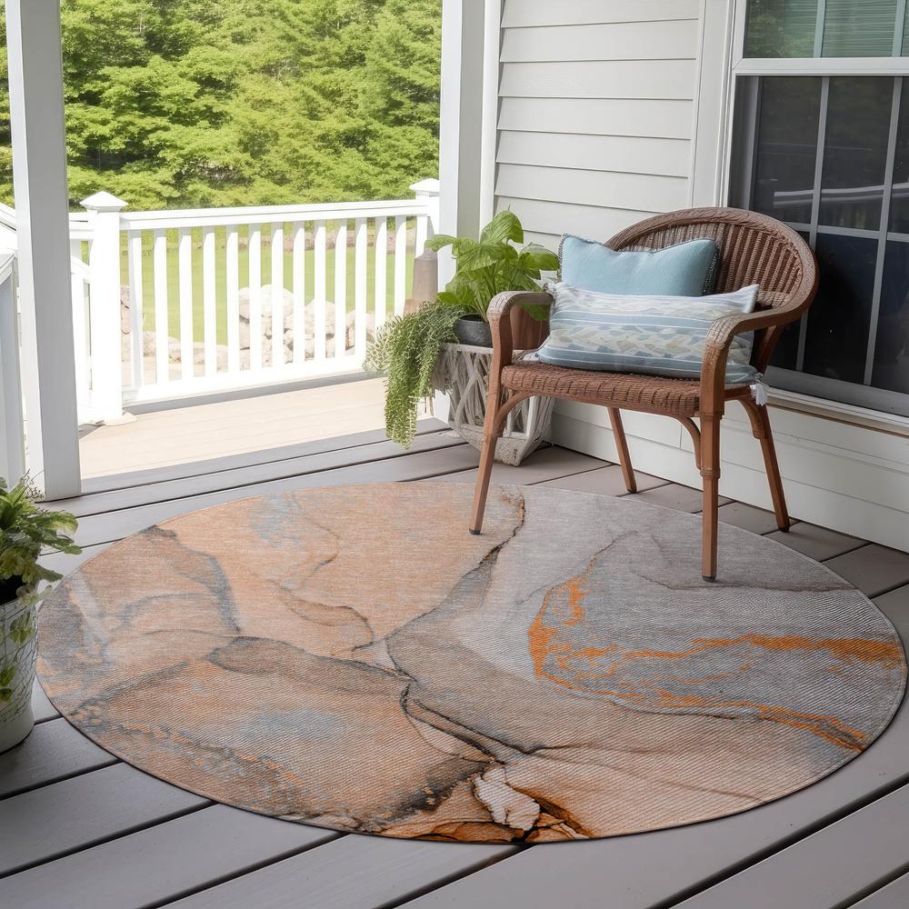 Chantille ACN506 Orange 8' x 8' Rug. Picture 8