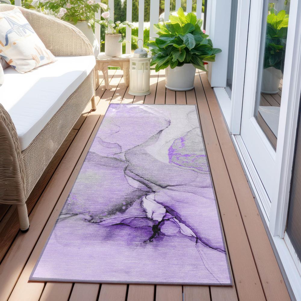 Chantille ACN506 Purple 2'3" x 7'6" Rug. Picture 7