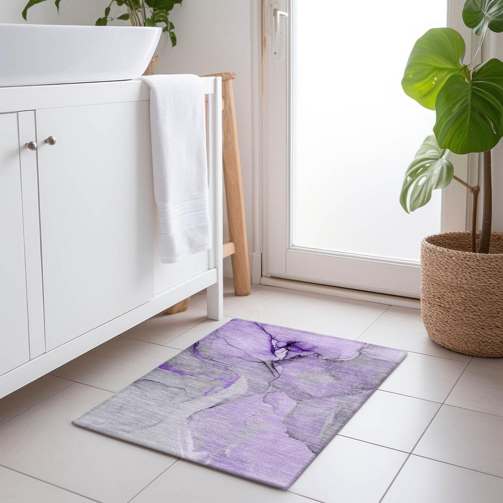 Chantille ACN506 Purple 1'8" x 2'6" Rug. Picture 6