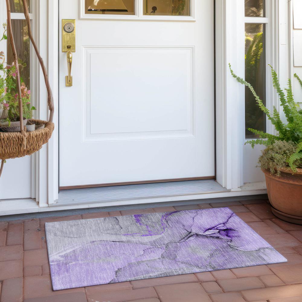 Chantille ACN506 Purple 1'8" x 2'6" Rug. Picture 7