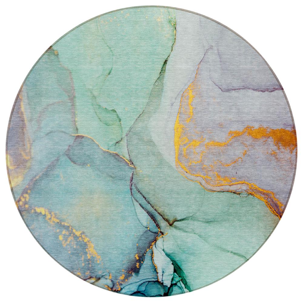 Chantille ACN506 Teal 8' x 8' Rug. Picture 1