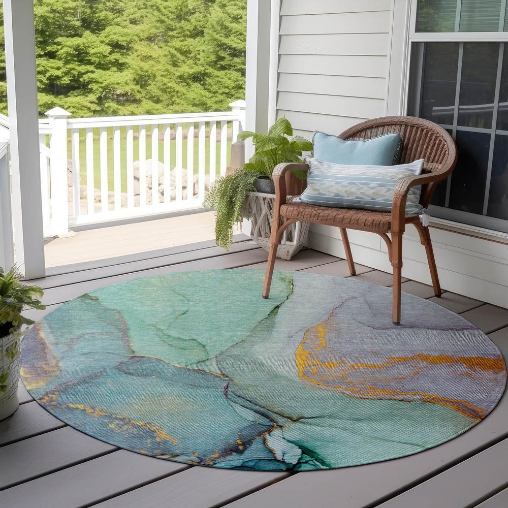 Chantille ACN506 Teal 8' x 8' Rug. Picture 7