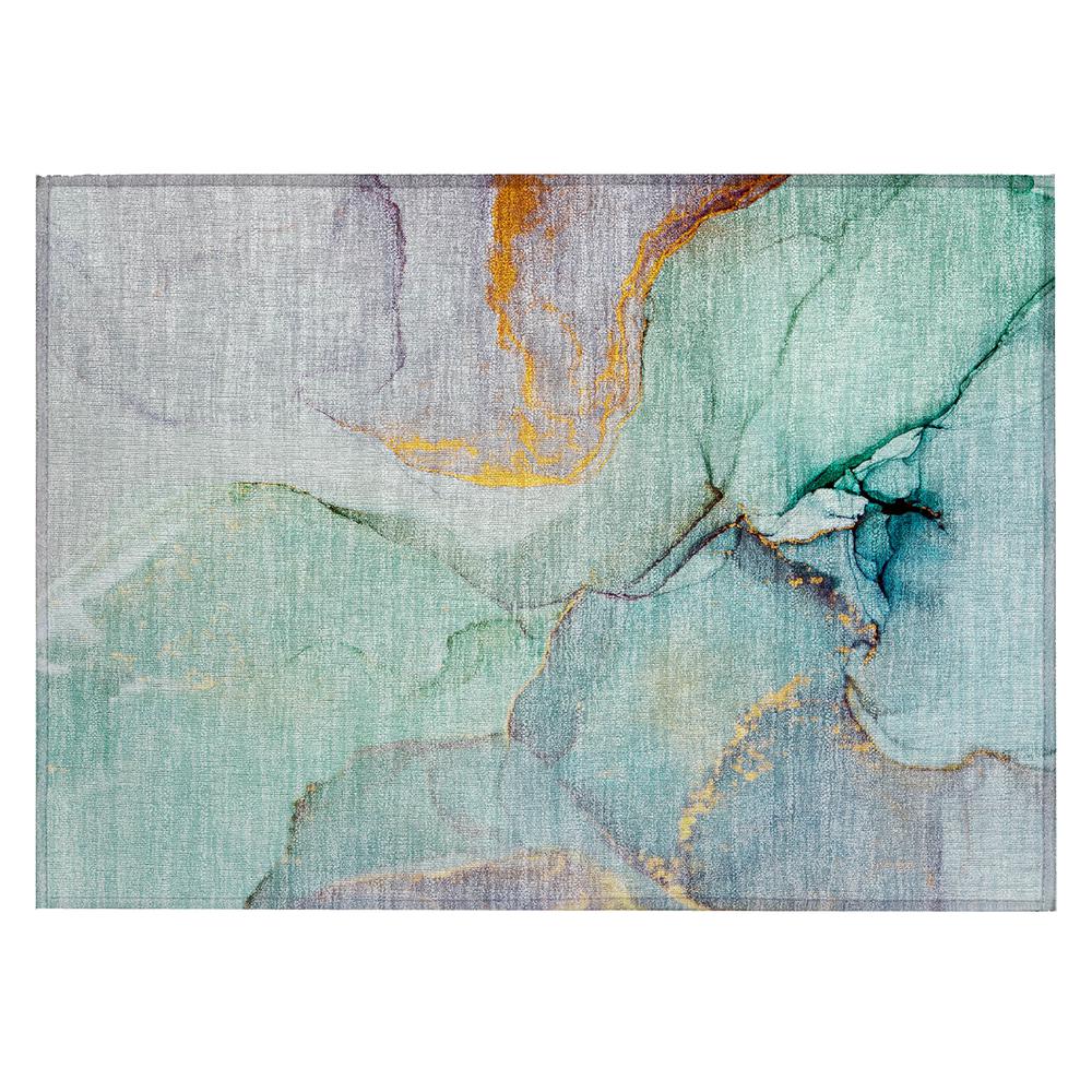 Chantille ACN506 Teal 1'8" x 2'6" Rug. Picture 1