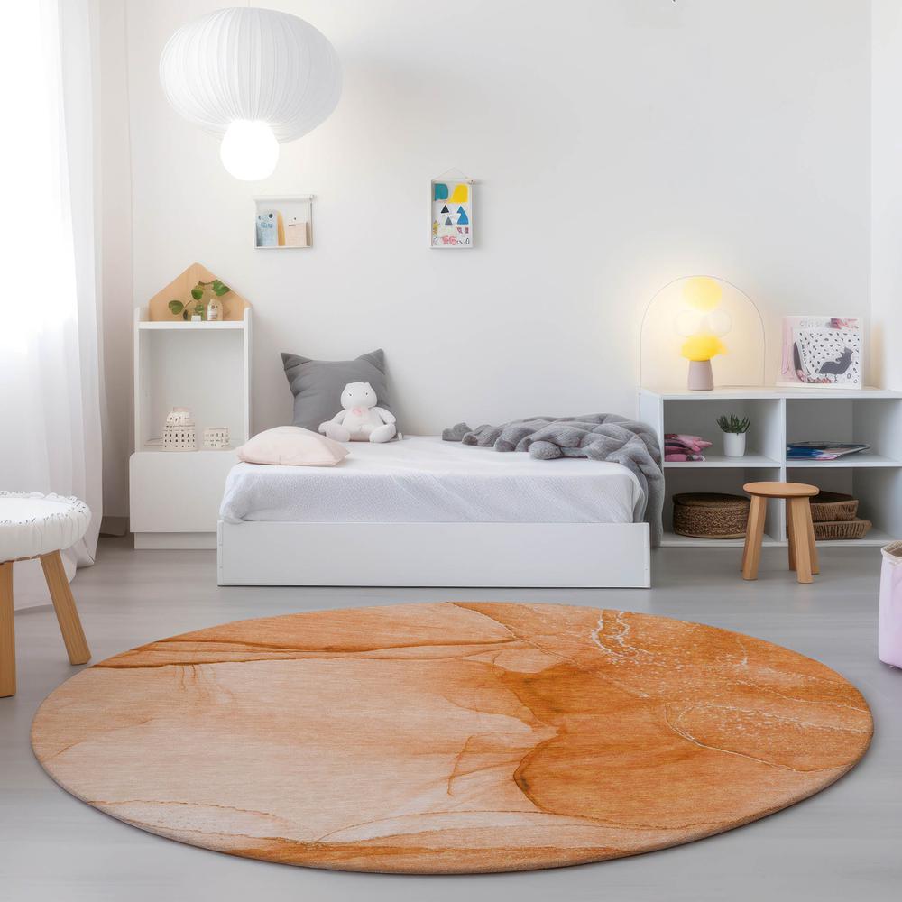 Chantille ACN507 Orange 8' x 8' Rug. Picture 6