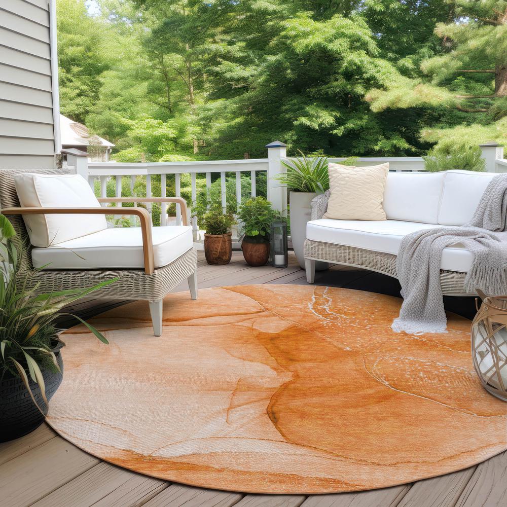 Chantille ACN507 Orange 8' x 8' Rug. Picture 7